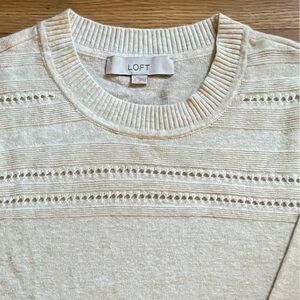 Loft Lightweight Oatmeal Sweater - Size Large